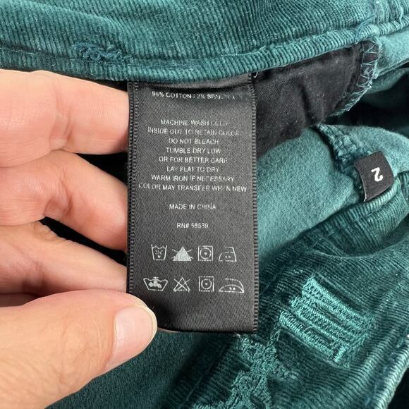 Kut From the Kloth Baby Bootcut Emerald Green Corduroy Pants KP540MA1 Size 2 - Picture 9 of 13